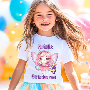 Colorful purple fairy butterfly birthday  T-Shirt