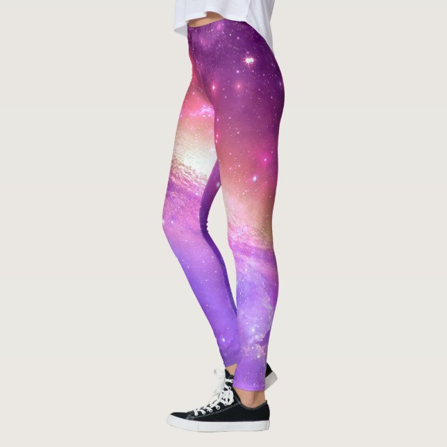 Colorful Purple Galaxy Artwork | Leggings (Left)