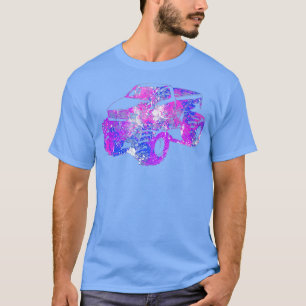 Colorful Purple Monster Truck Art T-Shirt