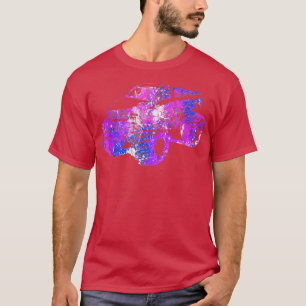 Colorful Purple Monster Truck Art T-Shirt