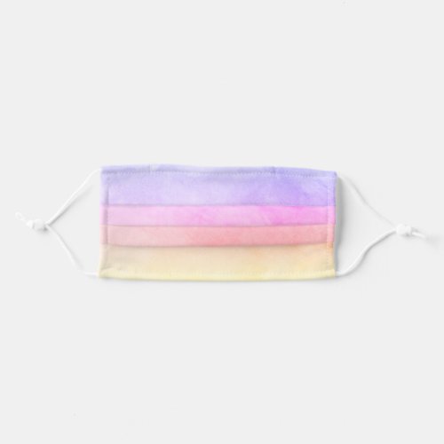 Colorful Purple Pink Peach Ombre Rainbow Design Adult Cloth Face Mask