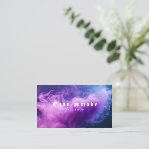 Colorful Purple Smoke Vape Shop Business Card