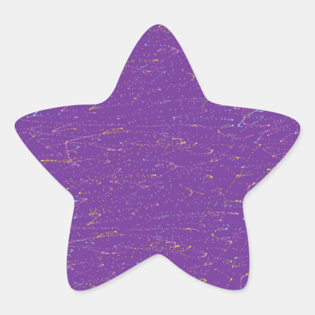 Colorful Purple Star Sticker (Front)