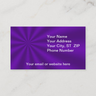 Colorful Purple Starburst Business Cards