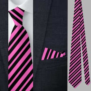 Colorful Purple Stripes Pattern Neck Tie