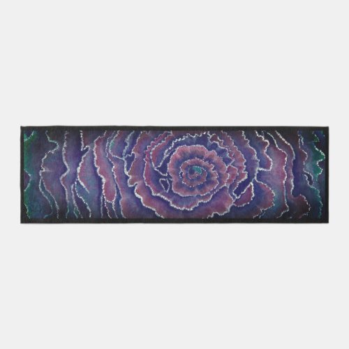 Colorful Purple teal and blue 8x25 runner rug
