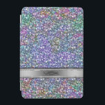 Colorful Purple Tint Glitter And Sparkles iPad Mini Cover<br><div class="desc">Elegant colorful purple tint glitter and sparkles. Black accents. Customizable monogram. If you need any help customizing,  changing color,  or anything else to any of my designs,  contact ArtOnWear designer. Free text formatting with live help available by request.</div>