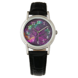 Colorful Purple Tree Stars Universe Artwork   Watch