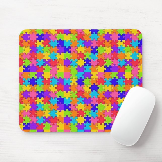 Colorful Puzzle Mouse Pad! Mouse Pad (With Mouse)