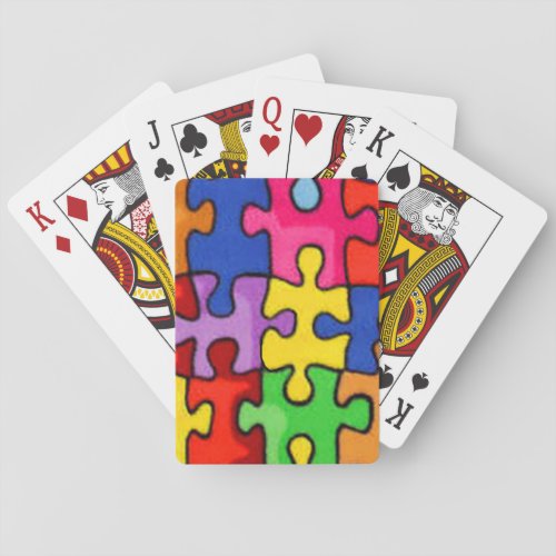 Colorful Puzzle Pieces  Playing Cards