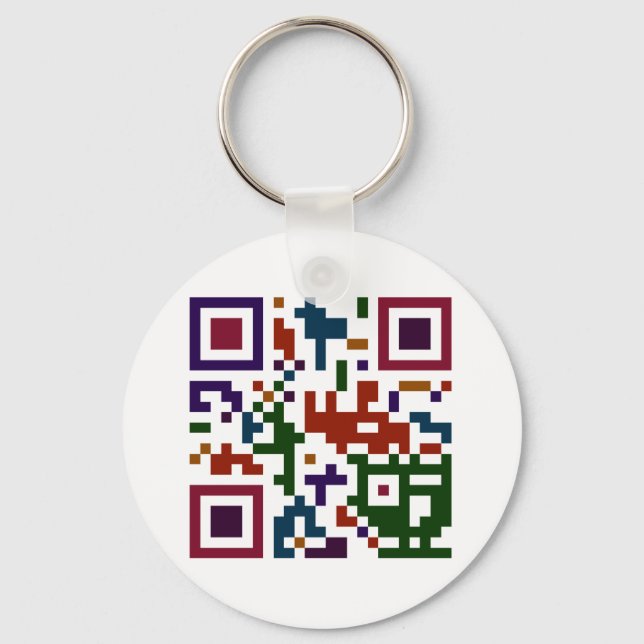 Colorful QP Code Keychain (Front)