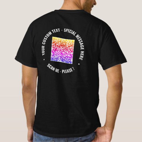 Colorful QR Code and Custom Text Your T_Shirt Gift