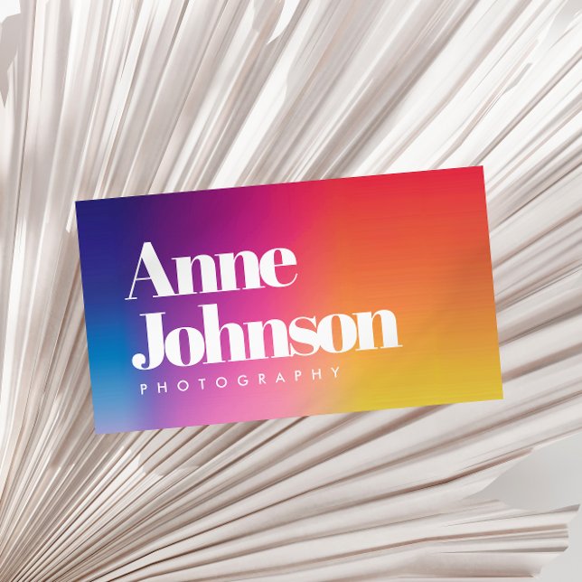 Colorful QR Code Photographer Business Card (Creator Uploaded)