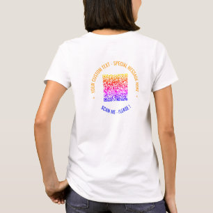 Colorful QR Code T-Shirt Custom Text and Colors