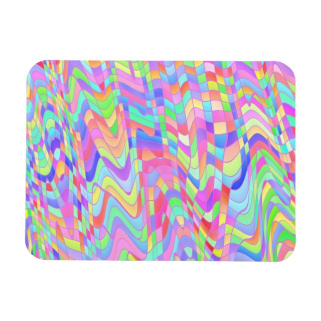 Colorful Quadrangles Magnet (Horizontal)