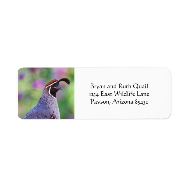 Colorful Quail Label (Front)