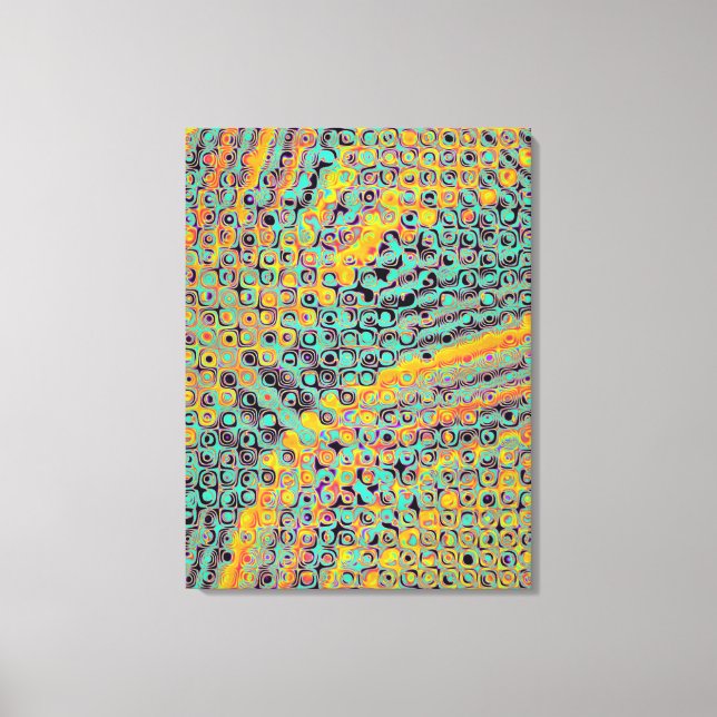 Colorful Quantum physics wave pattern  Canvas Print (Front)