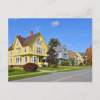 Colorful Queen Anne Revival Houses  Vermont Postcard by catherinesherman at Zazzle