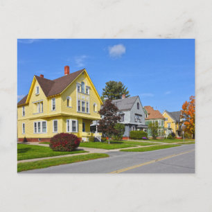 Colorful Queen Anne Revival Houses, Vermont Postcard