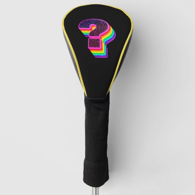 Colorful Question Mark? Golf Head Cover (Front)