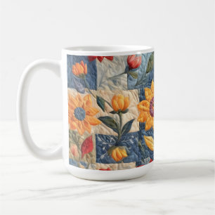 Colorful quilt pattern coffee mug