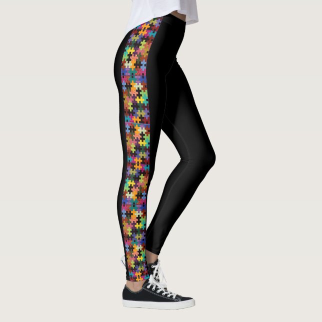 Colorful Quilt Pattern Leggings (Right)