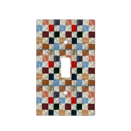 Colorful Quilt Pattern Light Switch Cover