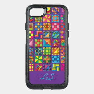Colorful Quilt Sampler Your Initials Otterbox Case