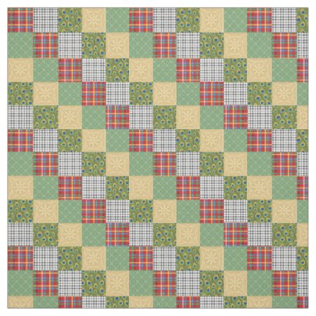 Colorful Quilt Squares Already Made Quilting Fabric