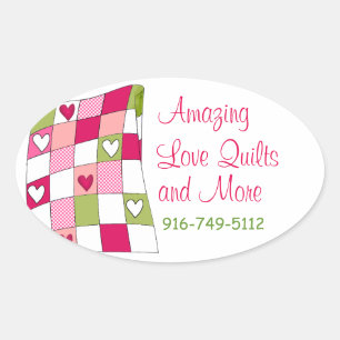 Colorful Quilting Business Custom Sticker