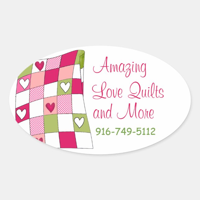 Colorful Quilting Business Custom Sticker (Front)