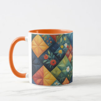 Colorful Quilting Pattren - Quilting Lover Mug