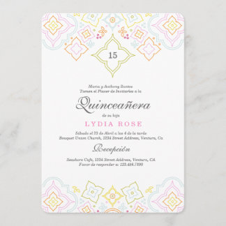 Colorful Quince Invitation
