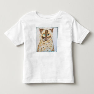Colorful Quirky Cat Portrait Toddler T-shirt