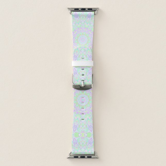 Colorful Quirky Groovy Eclectic Pastel Mandala Apple Watch Band (Band)