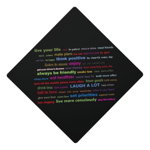 Colorful Quotes Resolutions Tassle Topper