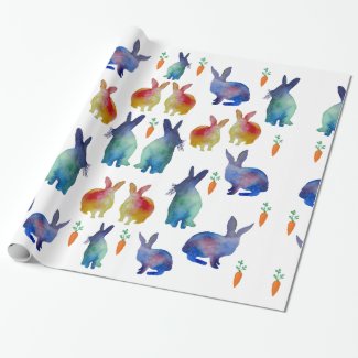 Colorful Rabbits Easter