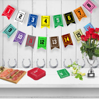 Colorful Race Horse Numbers Derby Party Decoration