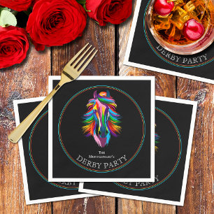 Colorful Racehorse Derby Party Napkins