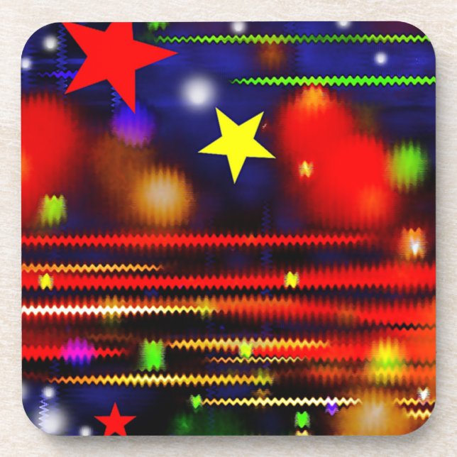 Colorful Racing Stars Coaster (Front)