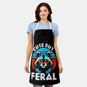 Colorful Racoon With Sunglasses Racoon Apron