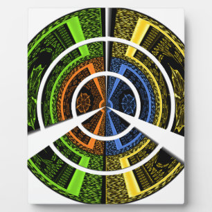 Colorful Radial Art Print Plaque