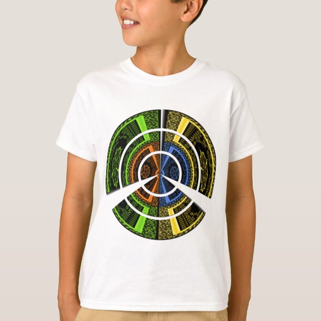 Colorful Radial Art Print T-Shirt (Front)