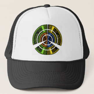 Colorful Radial Art Print Trucker Hat