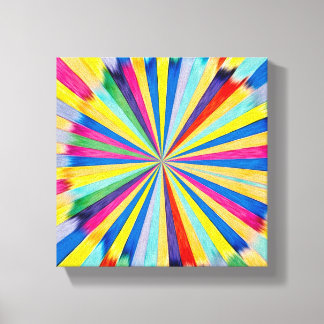 Colorful Radial Burst Canvas Print