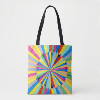 Colorful Radial Burst Tote Bag