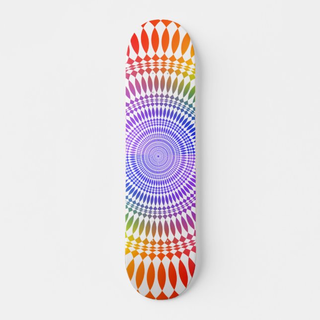 Colorful Radial Design: Skateboard (Front)