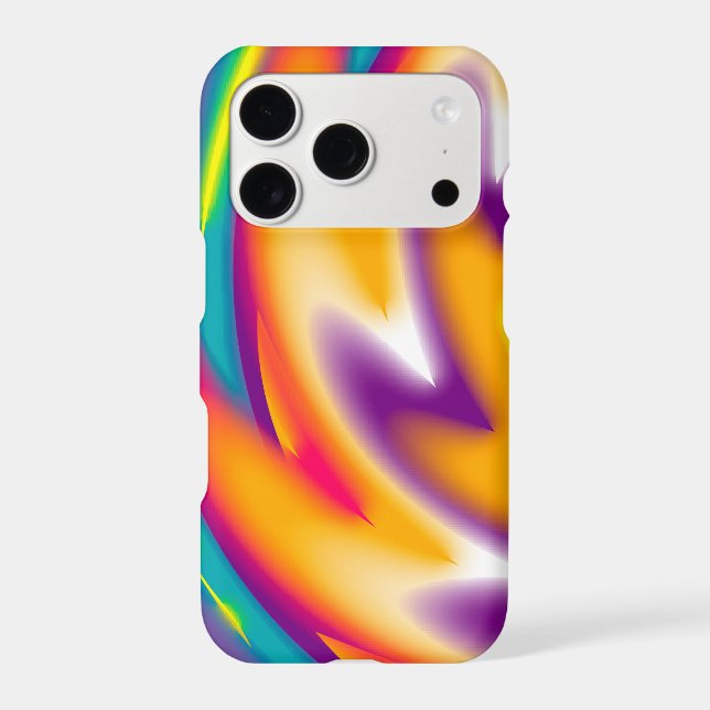 Colorful radial pattern iPhone case (Back)