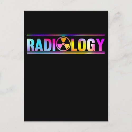 Colorful Radiology Symbol Xray Radiologist Postcard