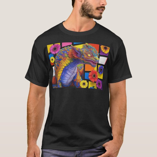 Colorful Rahu Smells Flowers T-Shirt (Front)